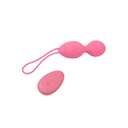 Віброяйце з пультом керування Chisa Ridged Vibrating Bullet-Pink, фото 3
