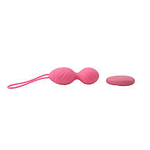 Віброяйце з пультом керування Chisa Ridged Vibrating Bullet-Pink, фото 4
