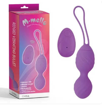 Віброяйце з пультом керування Chisa Ridged Vibrating Bullet-Pink, фото 1