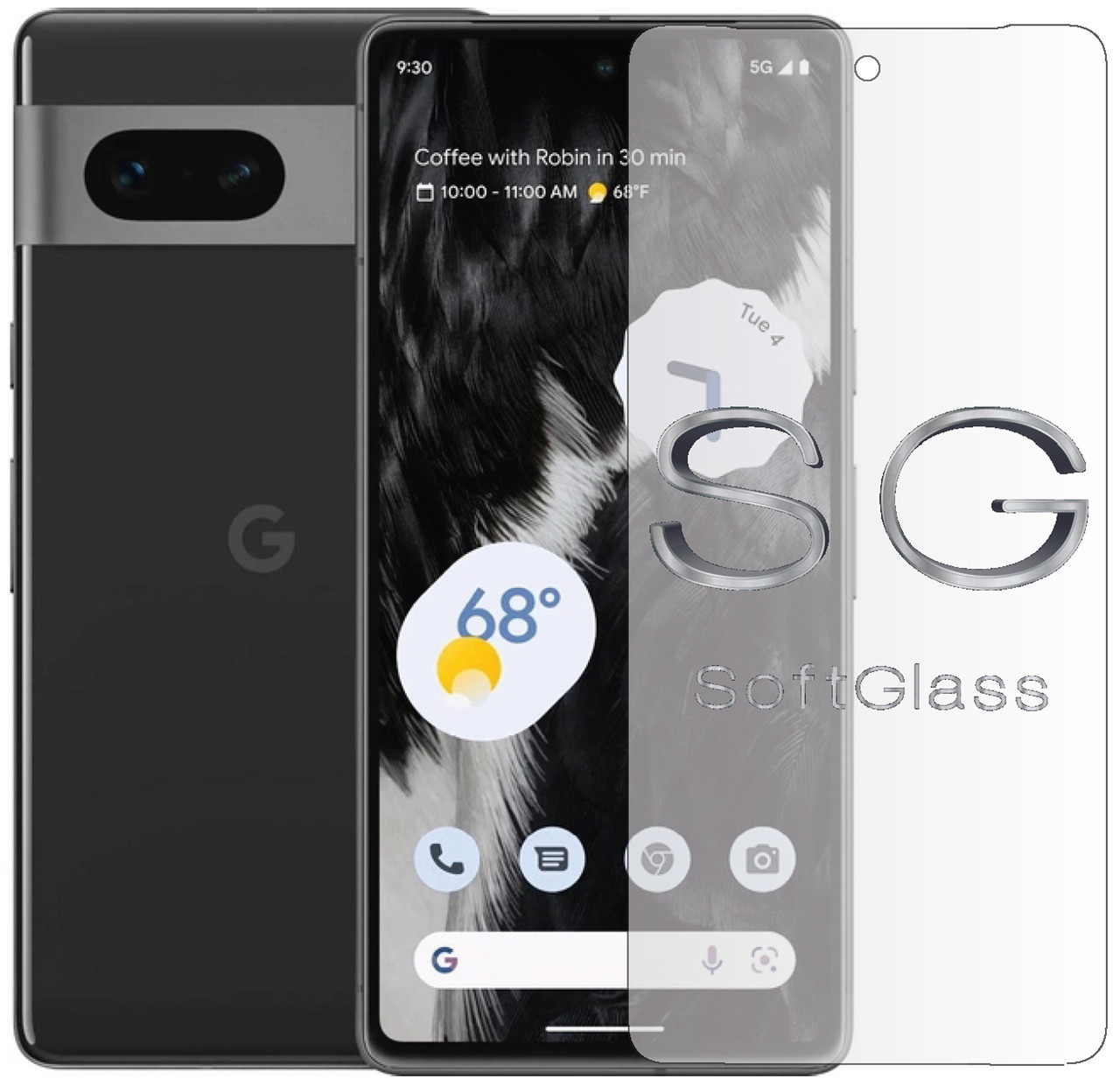 М'яке скло для Google Pixel 7 на екран поліуретанове SoftGlass, фото 1