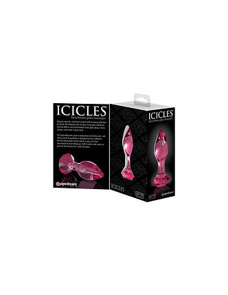 Скляна анальна пробка Роза Icicles No 79 Butt Plug, фото 3