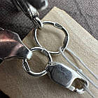 Срібний патріотичний комплект Герб України та ланцюжок бісмарк 925 проба, фото 8