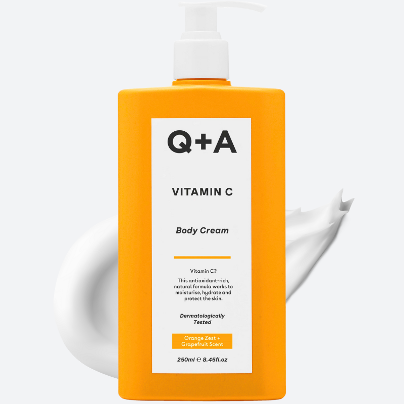 Крем для тіла з вітаміном С з ароматом апельсина та грейпфруту Q+A Vitamin C Body Cream 250 мл, фото 1