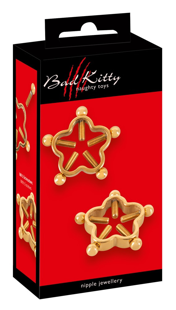 Затискачі на соски Bad Kitty Nipple Jewellery Gol