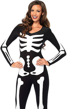 Костюм скелета Leg Avenue Women Skeleton Bodysuit Halloween Size S, фото 1