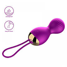 Вагінальні кульки Vibrating Silicone Kegel Balls USB 7 Function Фіолетовий, фото 3
