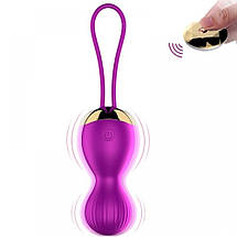 Вагінальні кульки Vibrating Silicone Kegel Balls USB 7 Function Фіолетовий, фото 5