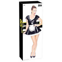 Костюм сексі покоївки Black Level Vinyl Maid's Dress, S, чорне, фото 5