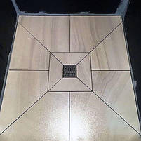 Душовий трап ECO DRAIN 15x15 см, вертикальний, з сухим затвором, грати квадратні Sanpreis, фото 2