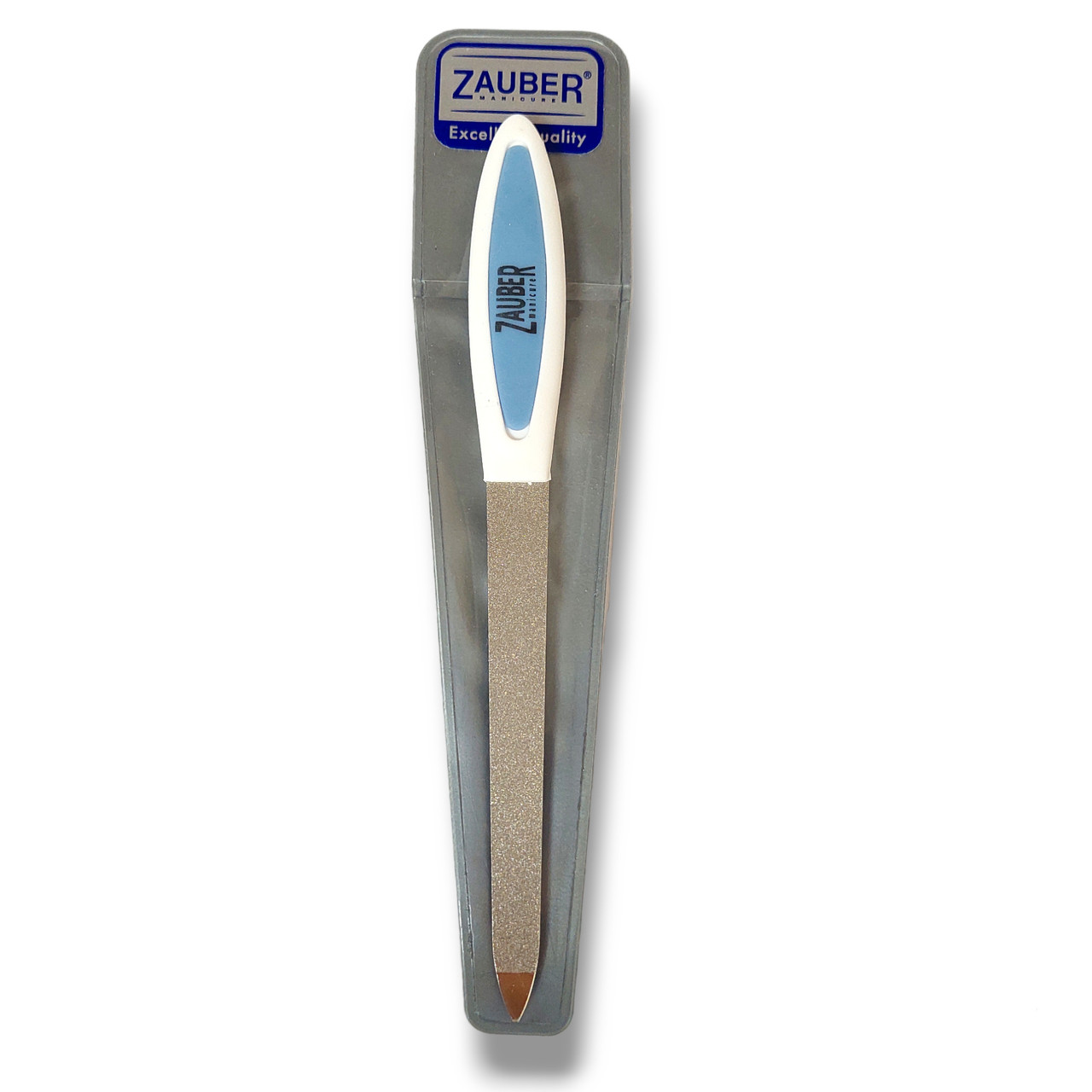 Пилка для нігтів металева Zauber з гумовою ручкою 85 мм. 03-0532