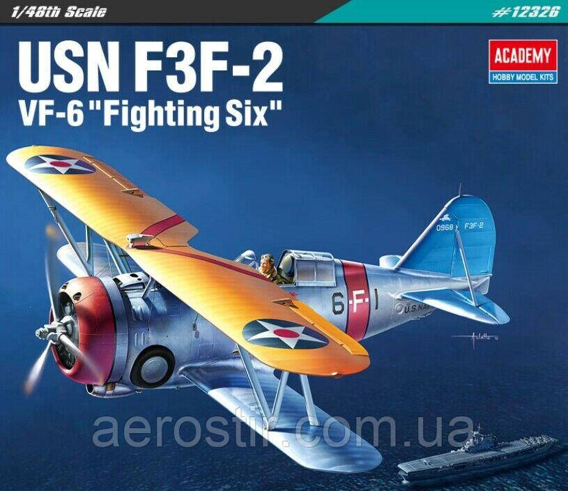 US Navy Fighter F3F-2 1/48 Academy 12326, фото 1