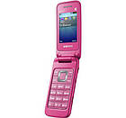 Samsung C3520 Pink La Fleur кнопковий мобільний телефон розкладачка 800 мАг, фото 11