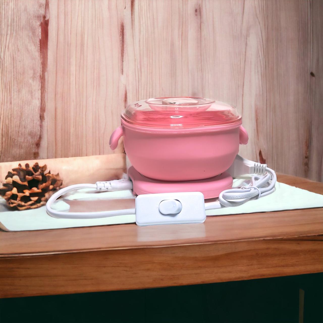 Воскоплав силіконовий для воскової депіляції 400 мл рожевий