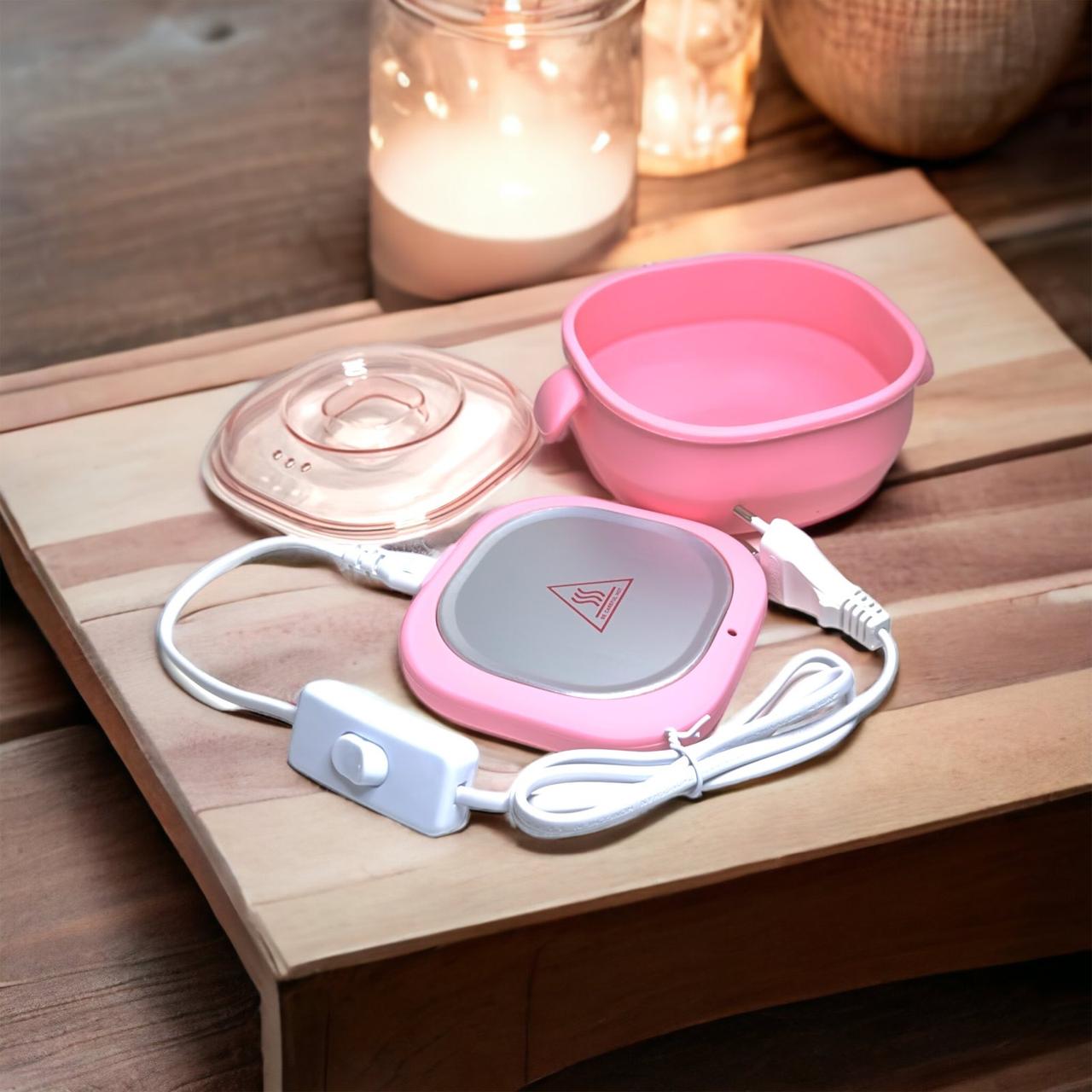 Воскоплав силіконовий для воскової депіляції 400 мл рожевий