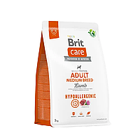 Сухой корм Brit Care Adult Medium Breed Lamb Rice для взрослых собак средних пород 3 кг. Брит с ягненком