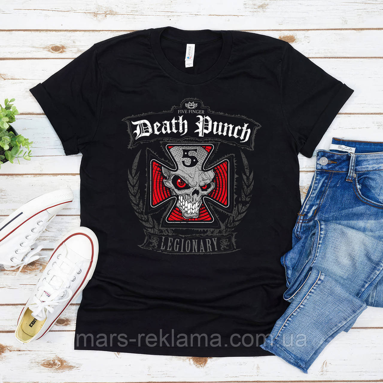 Футболка з принтом DEATH PUNCH