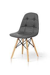 Стілець обідній екошкіра Мікс меблі Джастін ніжки бук, сірий