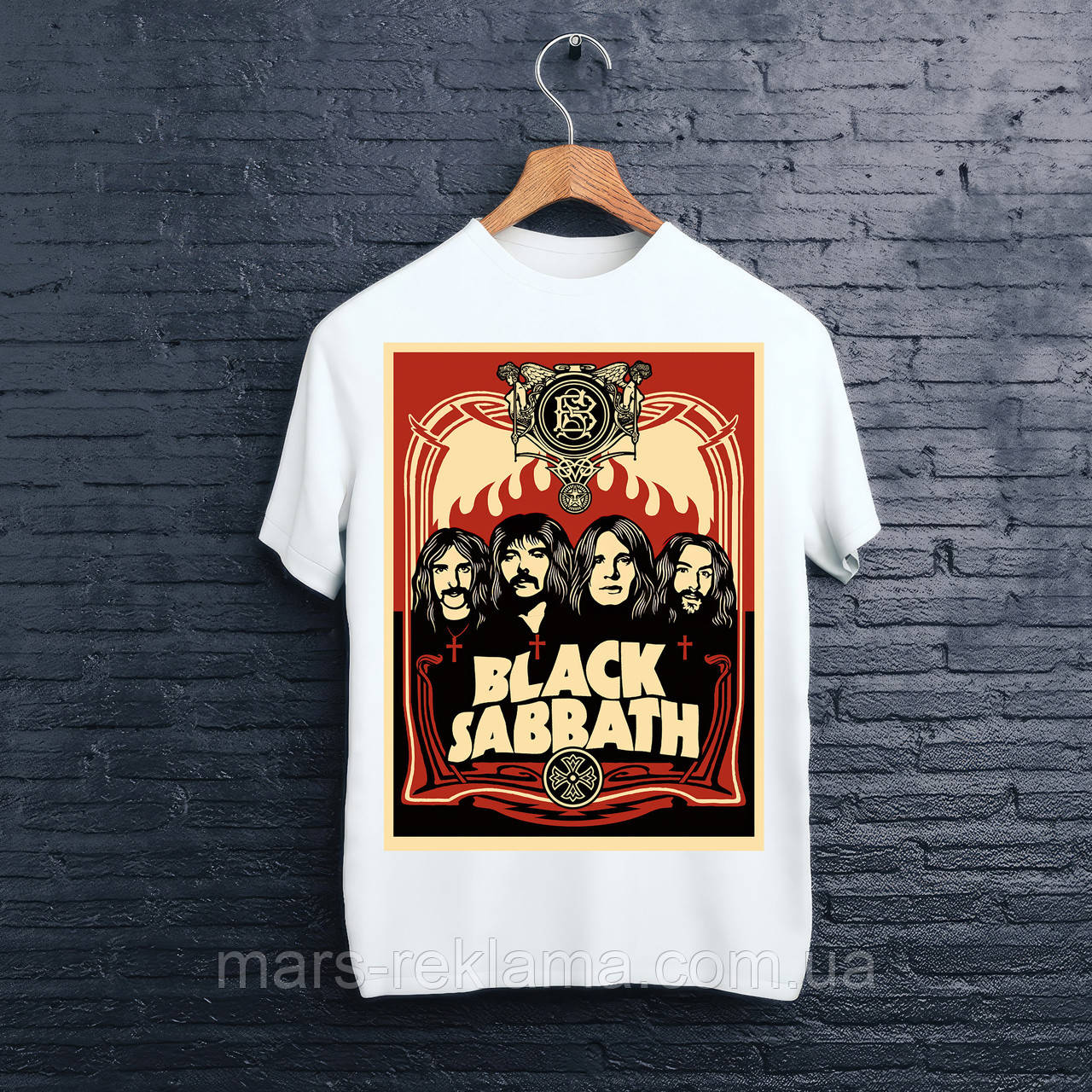 Футболка з принтом BLACK SABBATH