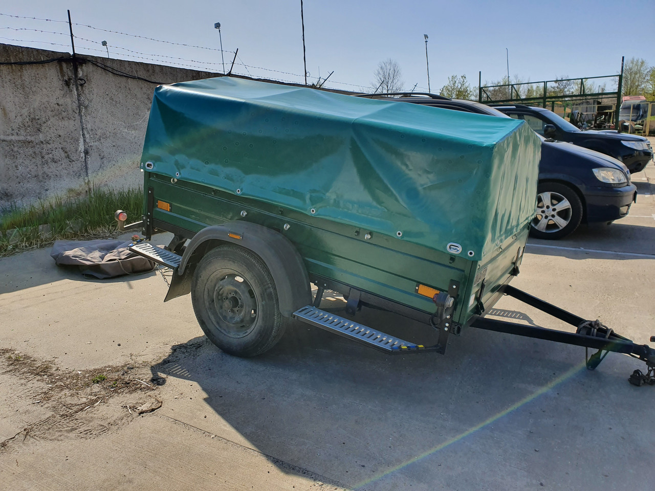 Тент из ПВХ для автомобильного прицепа Лидер прочный водонепроницаемый с люверсами автопокрывало брезент - фото 8 - id-p1483087086