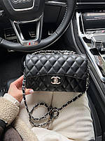 Жіноча сумка Chanel 1.55 Black Grey