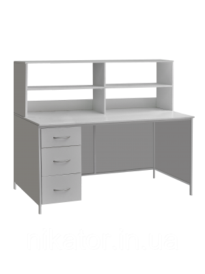 СТОЛ ЛОБОРАТОРНИЙ З ВИДВІЖНИМИ ЯКИМИ І ВЕРХНАЙ НАДІЙКОЮ СЛ-001.03.02