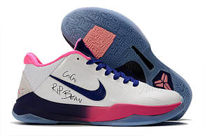 Eur 36-46 Nike Zoom Kobe V 5 Protro Kay Yow Big Stage Champ White Pink чоловічі баскетбольні кросівки