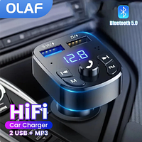 Olaf Bluetooth 5.0 Автомобільний музичний плеєр FM-передавач.USB Автомобільний зарядний пристрій MP3-приймач