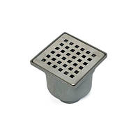 Трап для душа DRAIN KLEPPER 10x10 см, вертикальний, з сухим затвором, грати квадратні Sanpreis, фото 8