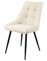 Стілець для обідньої зони вітальні дизайнерський сучасний зі спинкою і м'яким сидінням m-75 Айворі Vetromebel