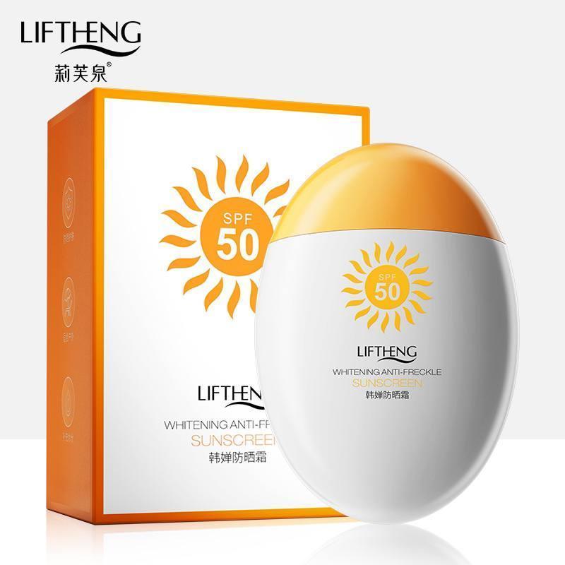 Сонцезахисний крем SPF50 для обличчя та тіла Liftheng whitening anti-freckle 40г