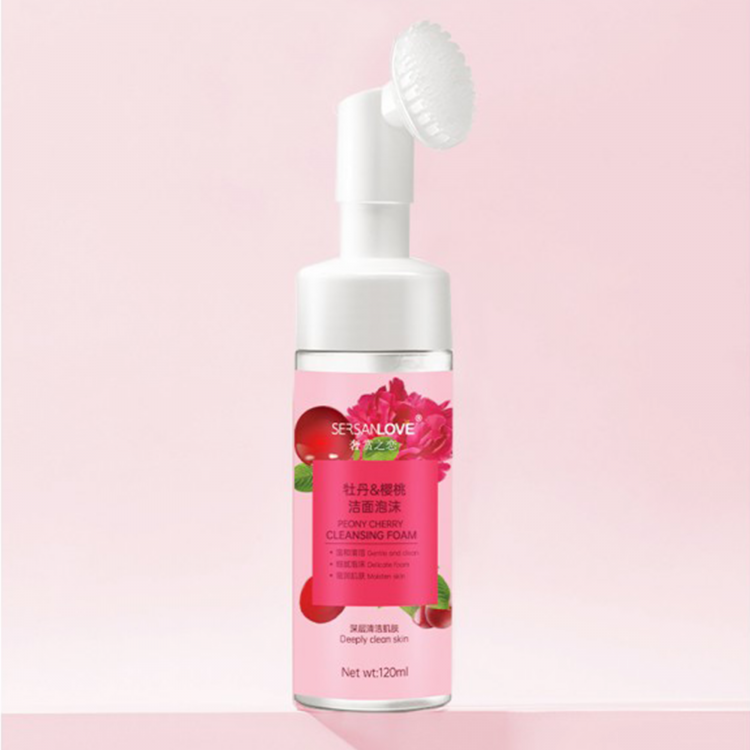 Пінка зі щіточкою Peony Cherry Cleansing Mousse Sersanlove 120ml