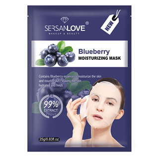 Тканинна маска для обличчя Чорниця Sersanlove