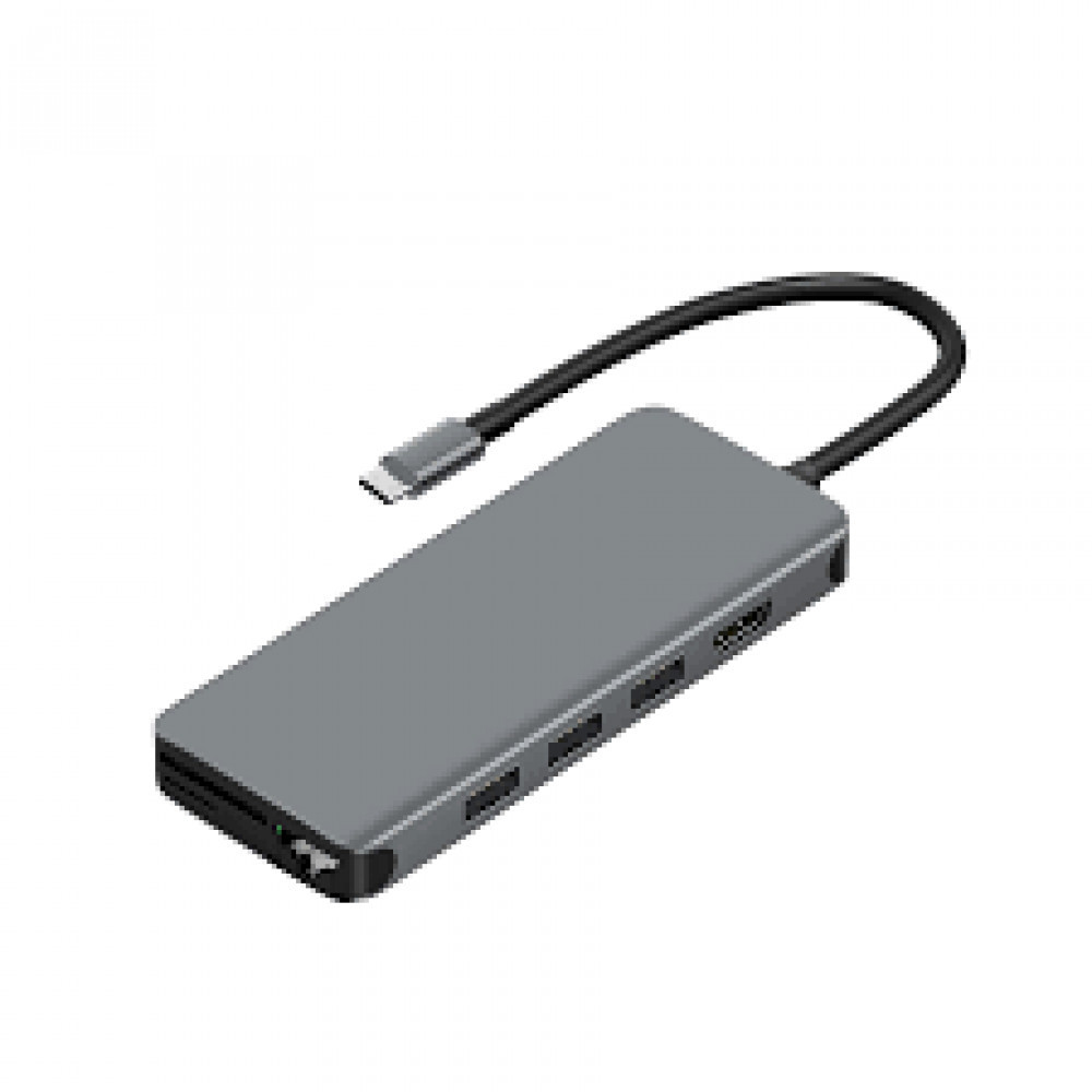 Хаб HUB USB C 12 in 1 WiWU Alpha - фото 1 - id-p1943014361