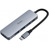Хаб HUB USB type C 7 in 1 WiWU Alpha 731 HC
