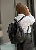 Женский рюкзак черный Loft LZN / Сумка женская / Городской рюкзак для женщин / Женская сумка повседневная
