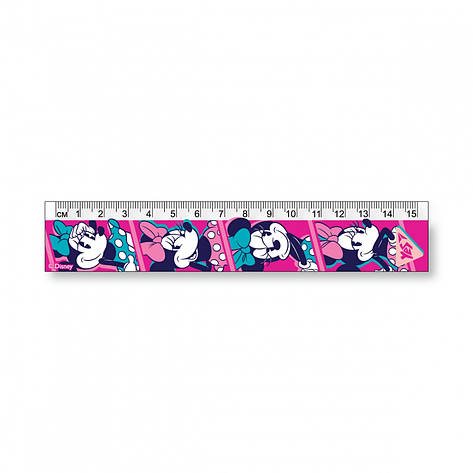 Лінійка YES Minnie Mouse, 15 см, фото 1