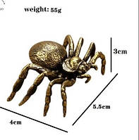 Фигурка статуэтка сувенир металл латунь латунная паучок паук 4 на 5.5 см на 3см