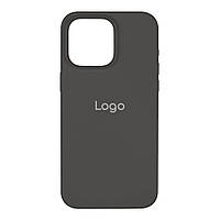 Чехол для iPhone 15 Pro Max Silicone Case Full Size AA Цвет 15 Dark grey