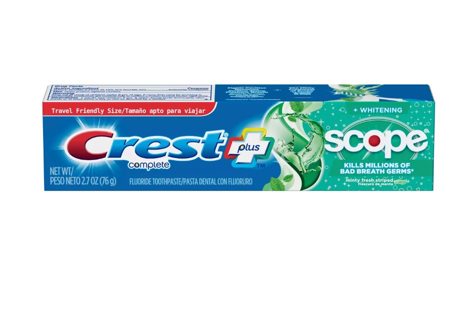 Зубна паста Crest plus complete + whitening Scope 76 g США