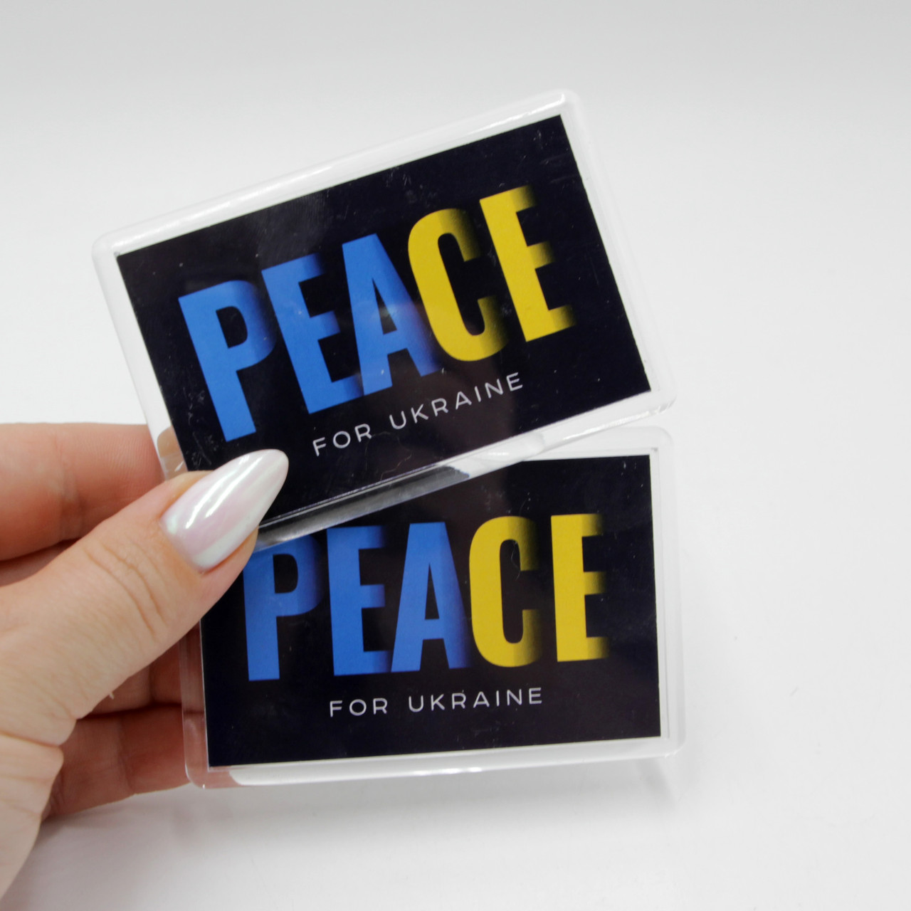 Патриотический магнит Peace for Ukraine, акриловый магнит с надписью, сувенир с украинской символ 23 di ! - фото 1 - id-p1943098188