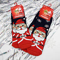 Носки детские, новогодние зимние носки для детей 11-12 лет, теплые носки к Новому году с Санта Кла 23 di !