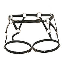 Гартери One Size G9, з натуральної шкіри, чорні, фото 2