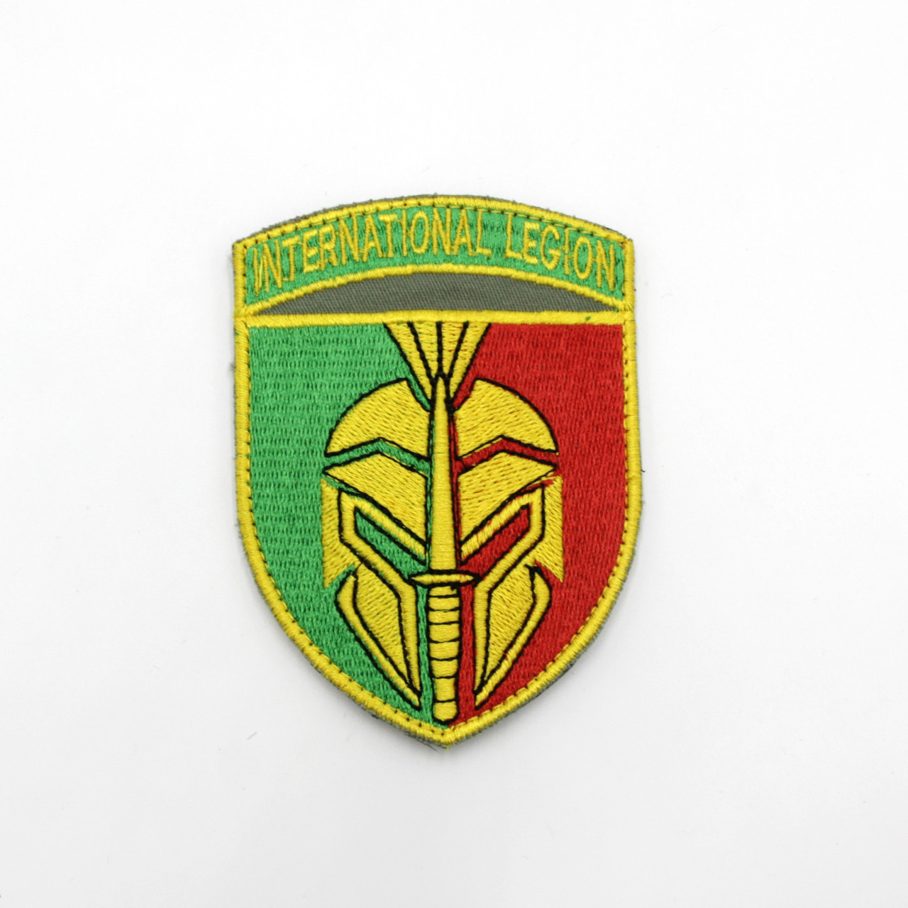 Качественный шеврон International Legion щит, яркий шеврон на липучке, разноцветный (выши 23 di ! - фото 1 - id-p1943095280
