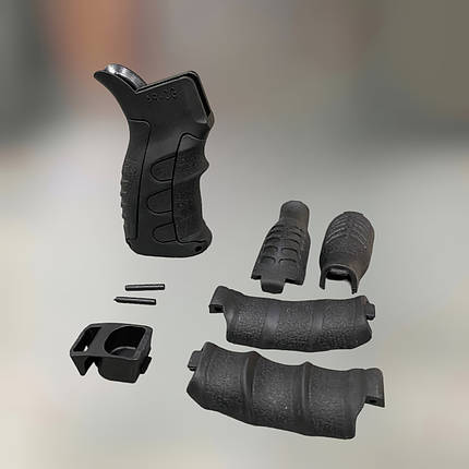 Рукоятка пістолетна для AR15, змінна товщина, колір Чорний, з відсіком, "бобровий хвіст", LD Turkish, фото 1