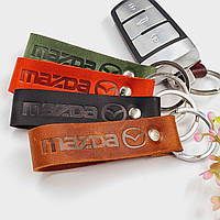 Брелок MAZDA, Кожаный брелок для ключей авто мазда, Автобрелок для ключей 23 di !