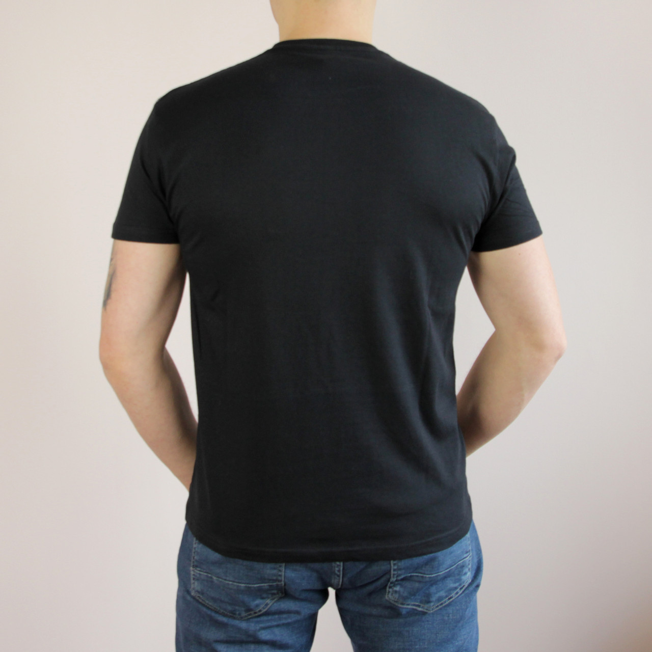 Патриотическая футболка марка "Русcкий военный корабль, иди..", черная хлопковая футболка на лето (разме 23 di - фото 2 - id-p1943095379