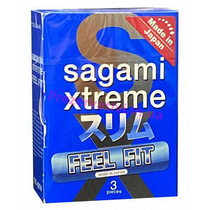 Супертонкие латексные презервативы Sagami Xtreme Feel Fit (цена за упаковку 3 шт.)