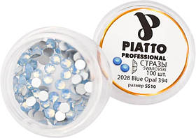 Стразы Сваровски 2028 Blue Opal 394 (SS10) Piatto, 100 шт