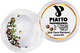 Стразы Сваровски 2028 Flame (Rainbow) (SS3) Piatto, 100 шт