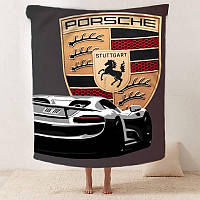 Плед плюшевый с 3D изображением, Porsche 2596_A 12423 160х200 см, Fashion, FD-12423